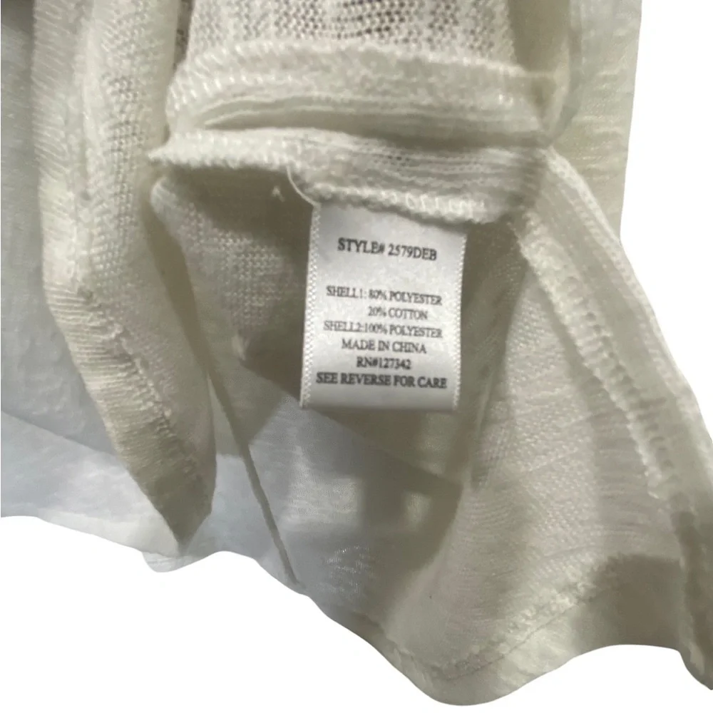 Beyond vintage off white Relaxed fit‎ Blouse size L - Picture 6 of 6